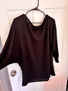 Emerald Women's Oversized Boatneck batwing Sweater